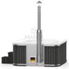 Acrylic square hot tub (integrated heater) 245×245 – WPC plastic cladding