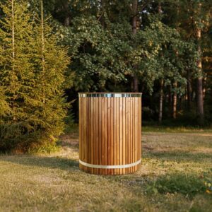 Nerūdijančio plieno vienvietis šalto vandens kubilas - Triple termo mediena